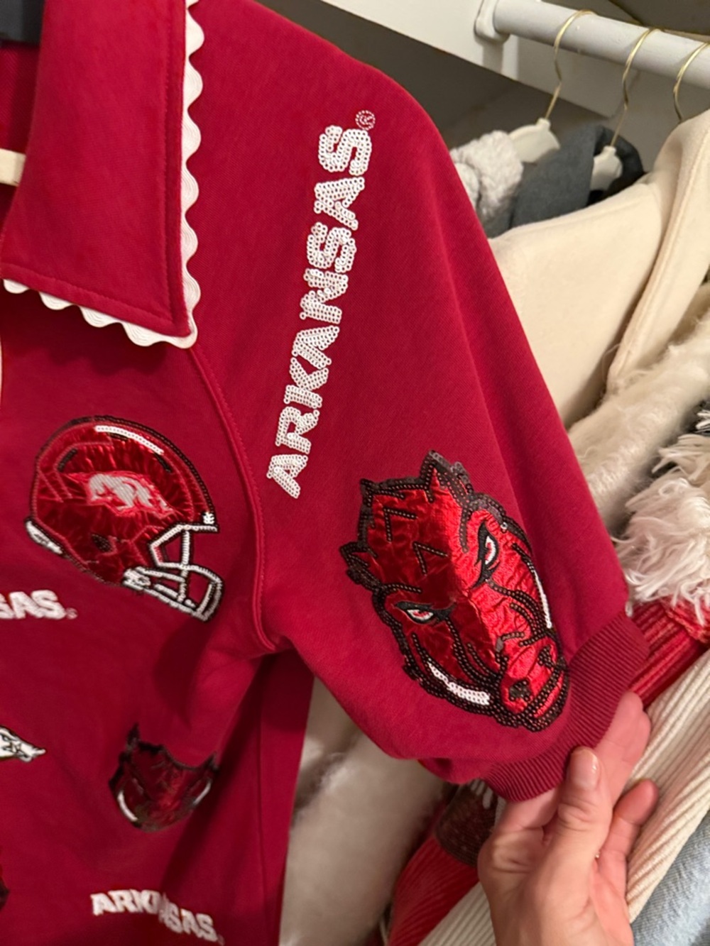 Scalloped Collar Arkansas Razorbacks Dress - Picture 7 of 10